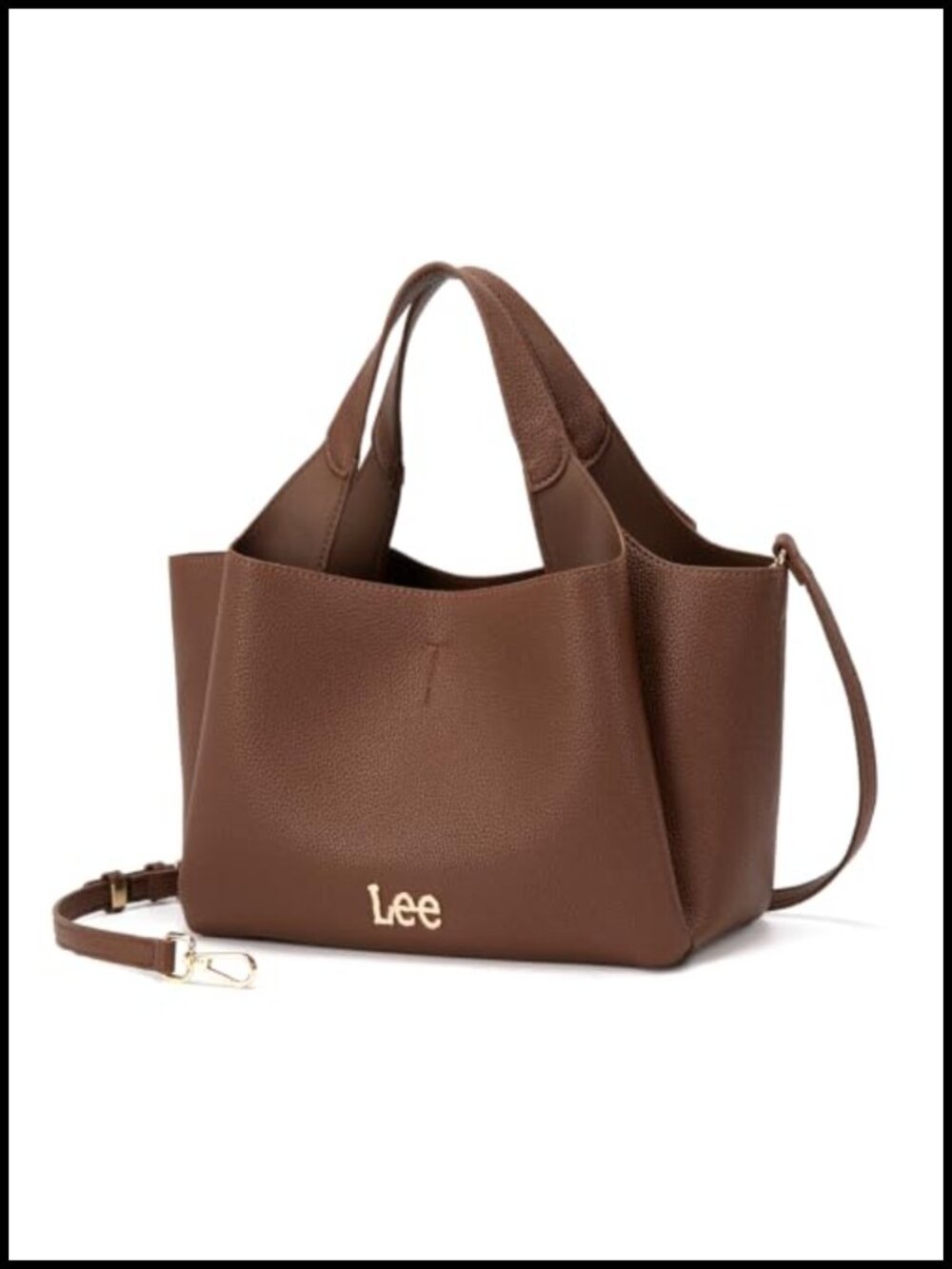 Vegan Leather Tote Bag with Detachable Strap Top Handle Handbag